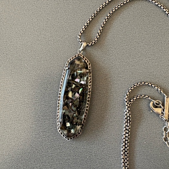 Kendra Scott Silver Necklace with Intricate Pendant - Picture 3 of 5